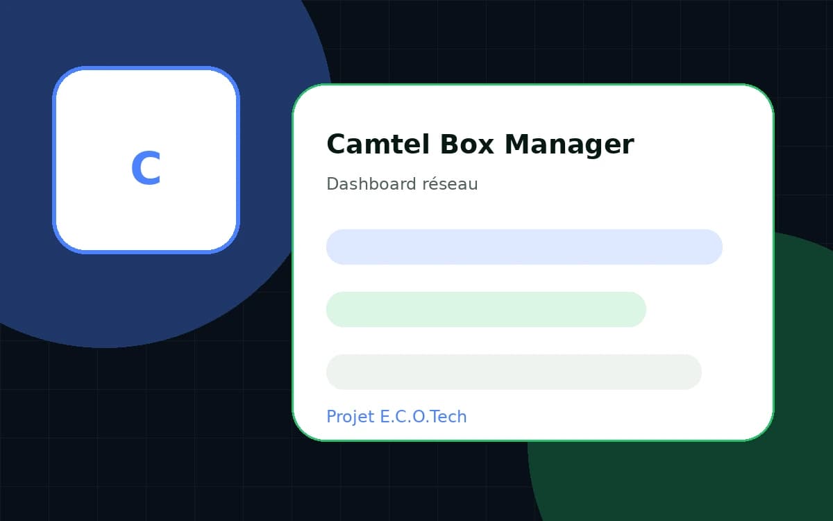 Logo et identité visuelle de Camtel Box Manager